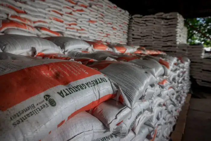 Entrega de fertilizantes para productores de riego
