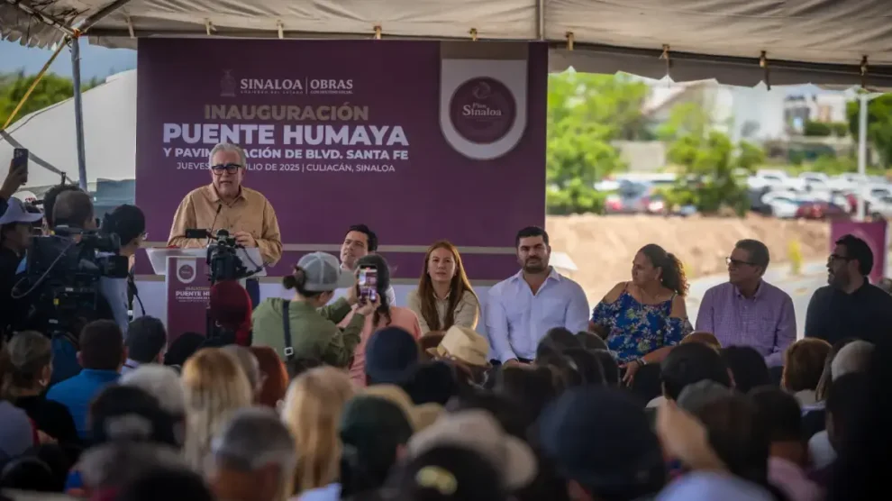 Inaugura Gobernador puente Humaya en Culiacán
