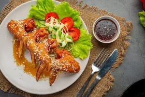Pollo con miel y especias