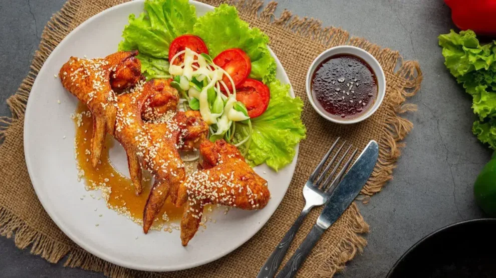 Pollo con miel y especias