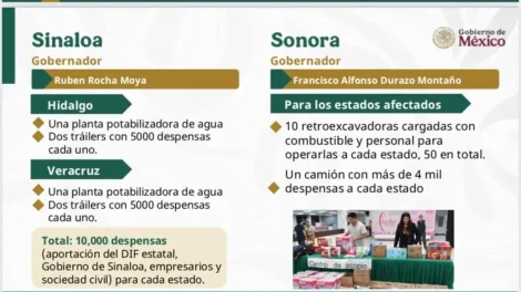 Se envía ayuda a Hidalgo y Veracruz