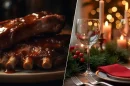 Costillitas de cerdo en salsa BBQ para Navidad