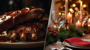 Costillitas de cerdo en salsa BBQ para Navidad