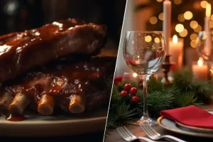 Costillitas de cerdo en salsa BBQ para Navidad