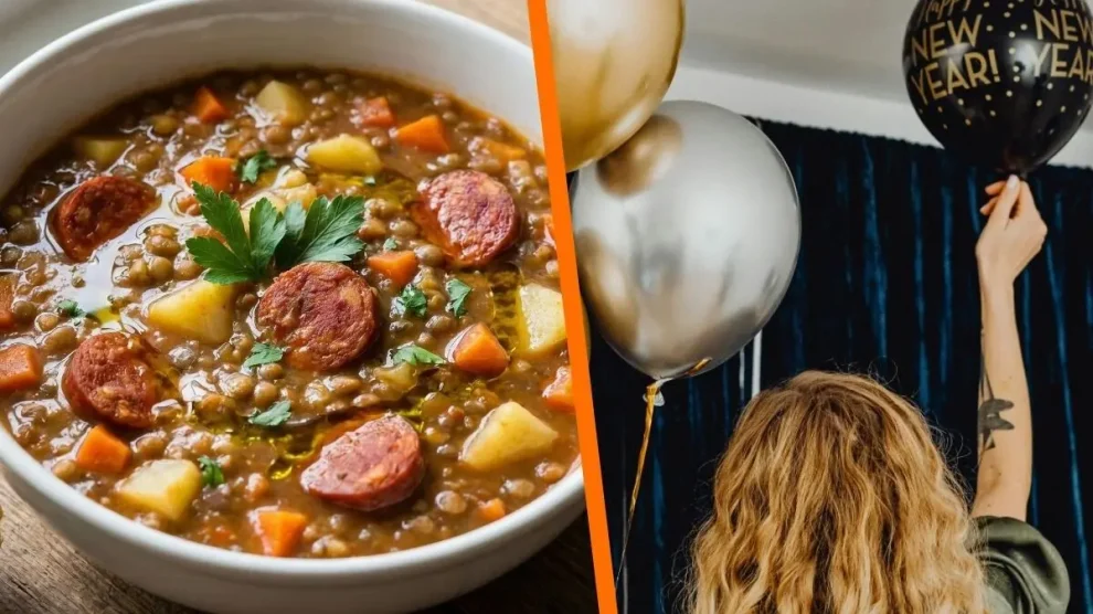 Lentejas con chorizo y zanahorias