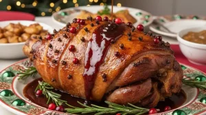 Pierna ahumada con salsa coca-cola