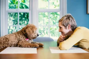 Mujer con su mascota