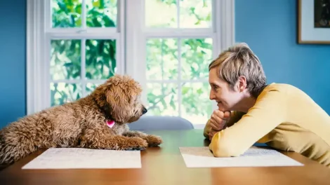 Mujer con su mascota
