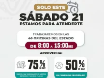 Oportunidad para regularizarte con grandes descuentos del SATES