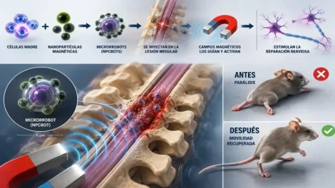 Microrrobots en medula espinal