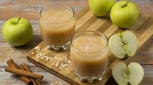 Licuado de manzana con linaza