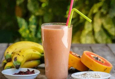 Licuado de papaya con avena